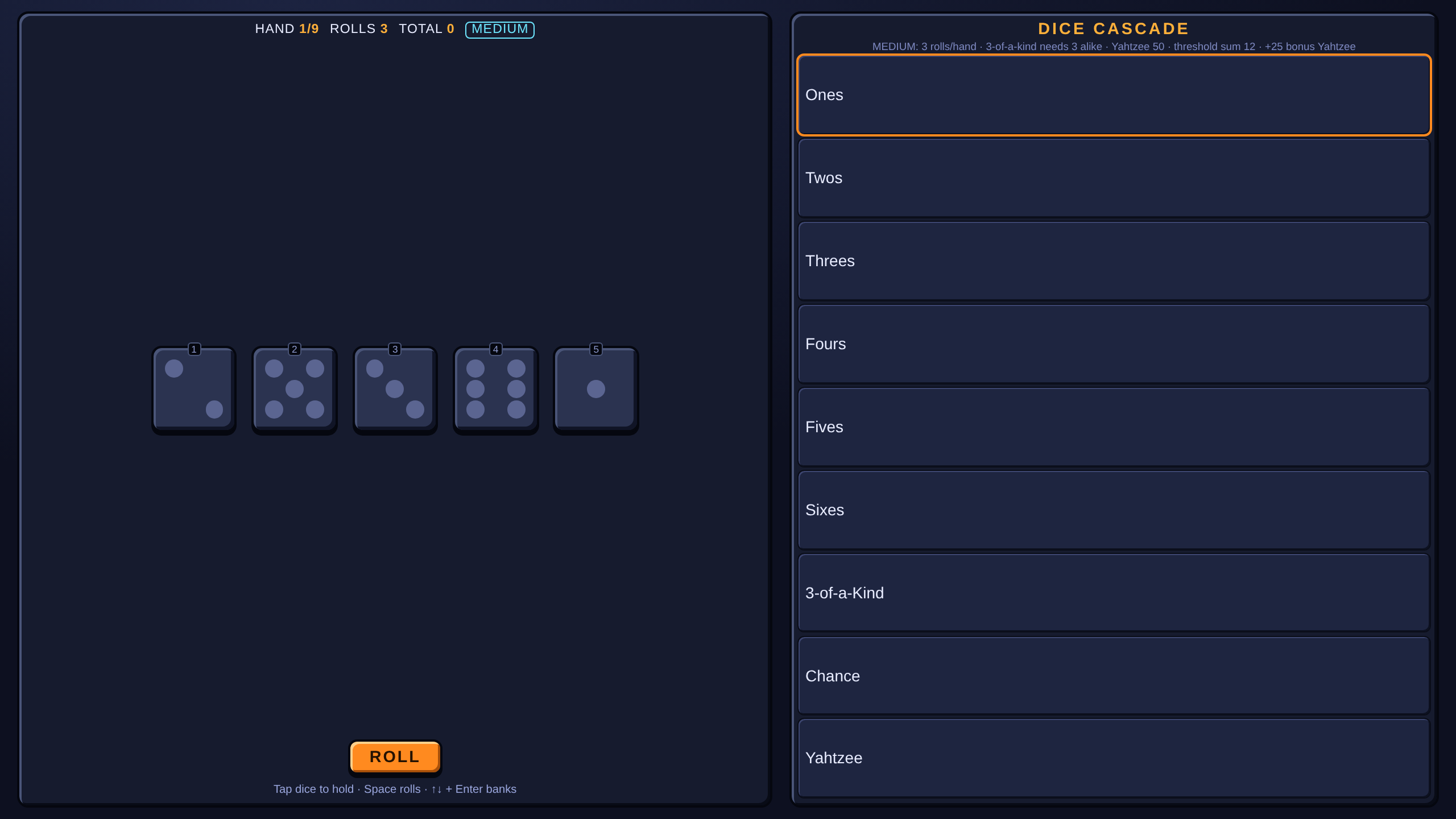 Dice Cascade screenshot