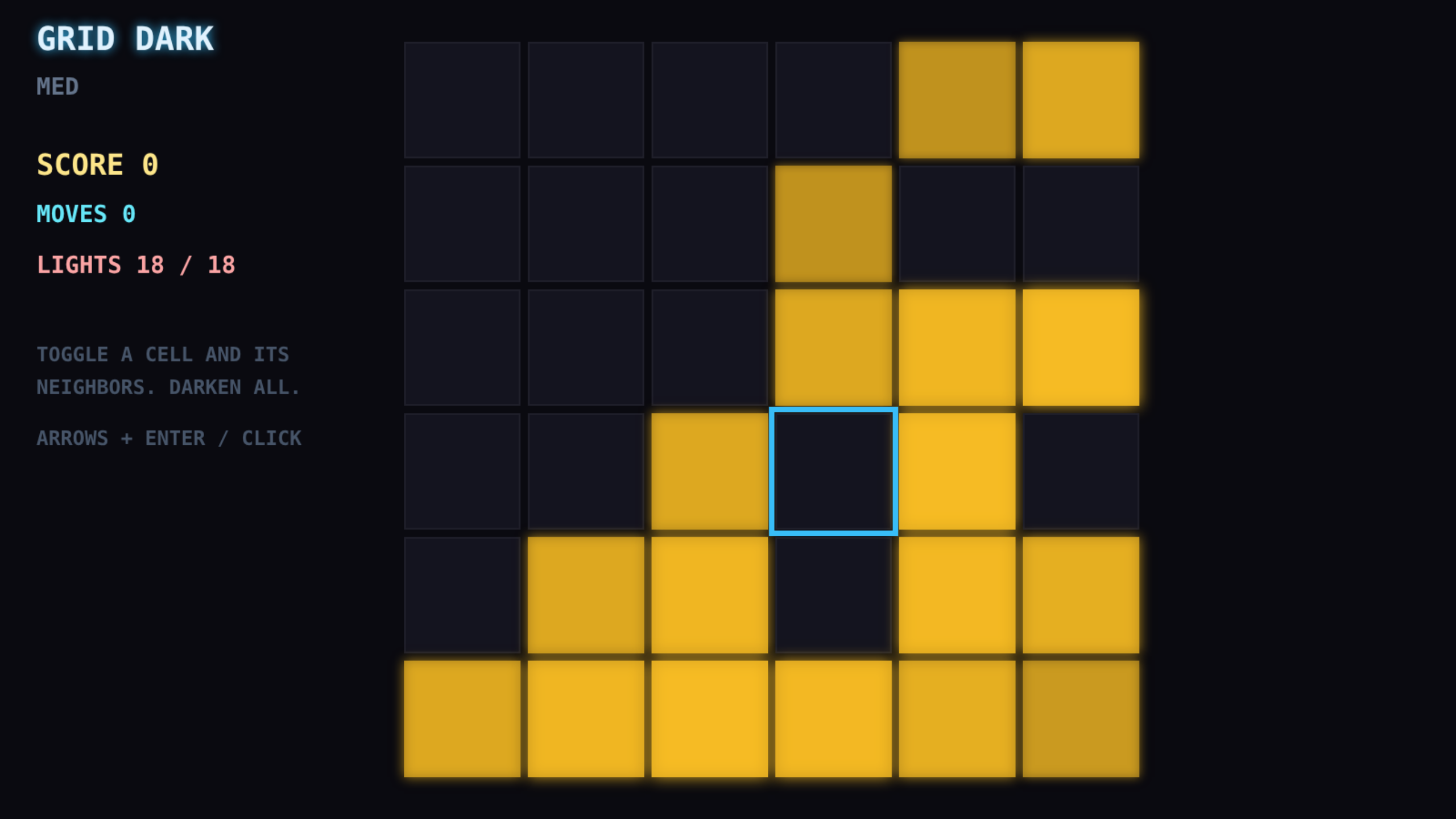 Grid Dark screenshot
