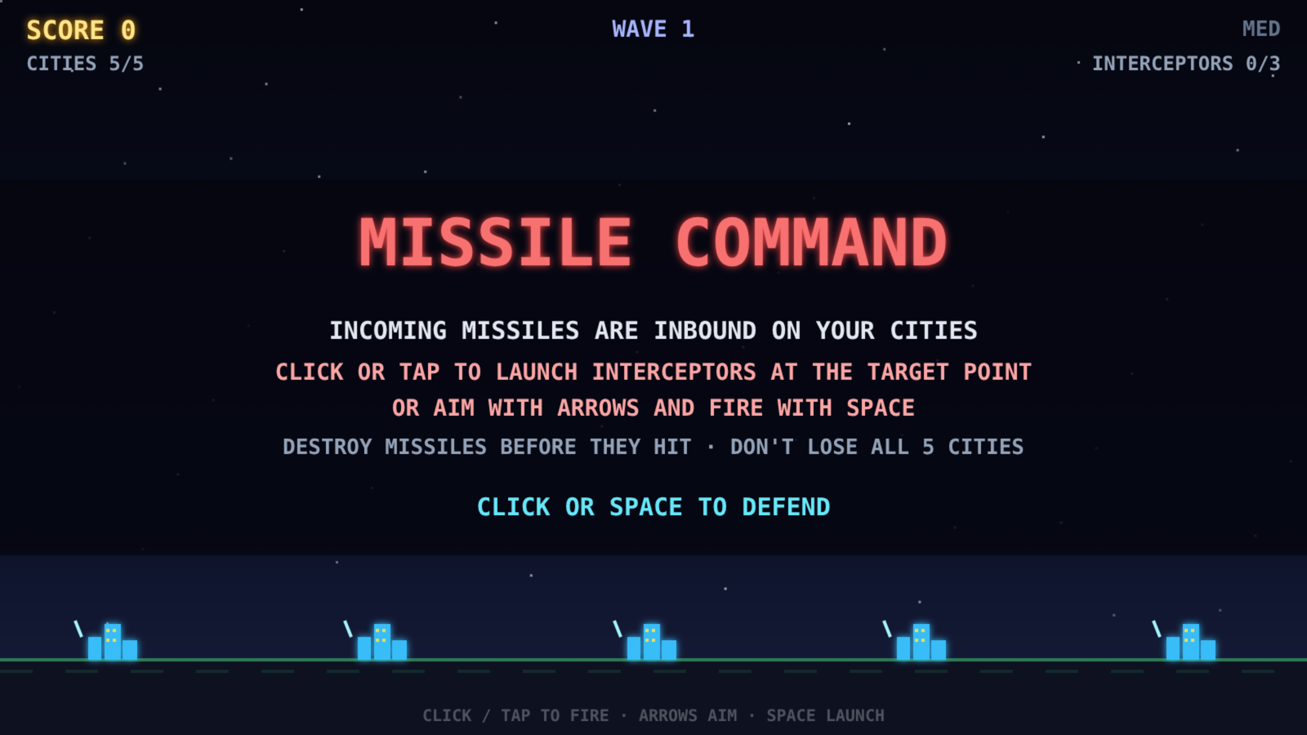 Missile Command screenshot
