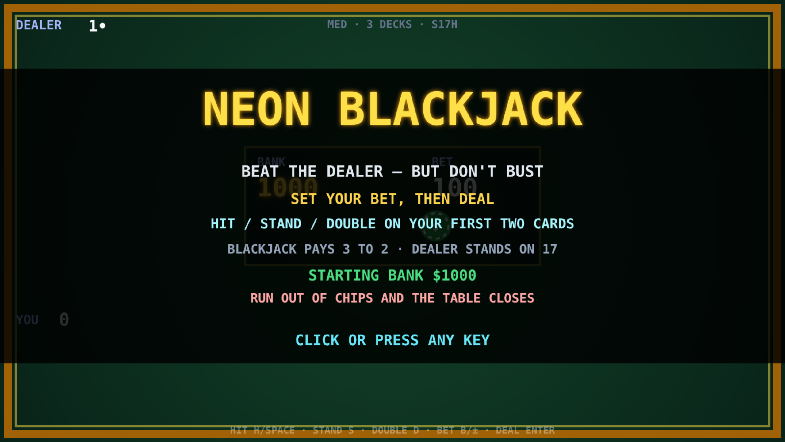 Neon Blackjack screenshot