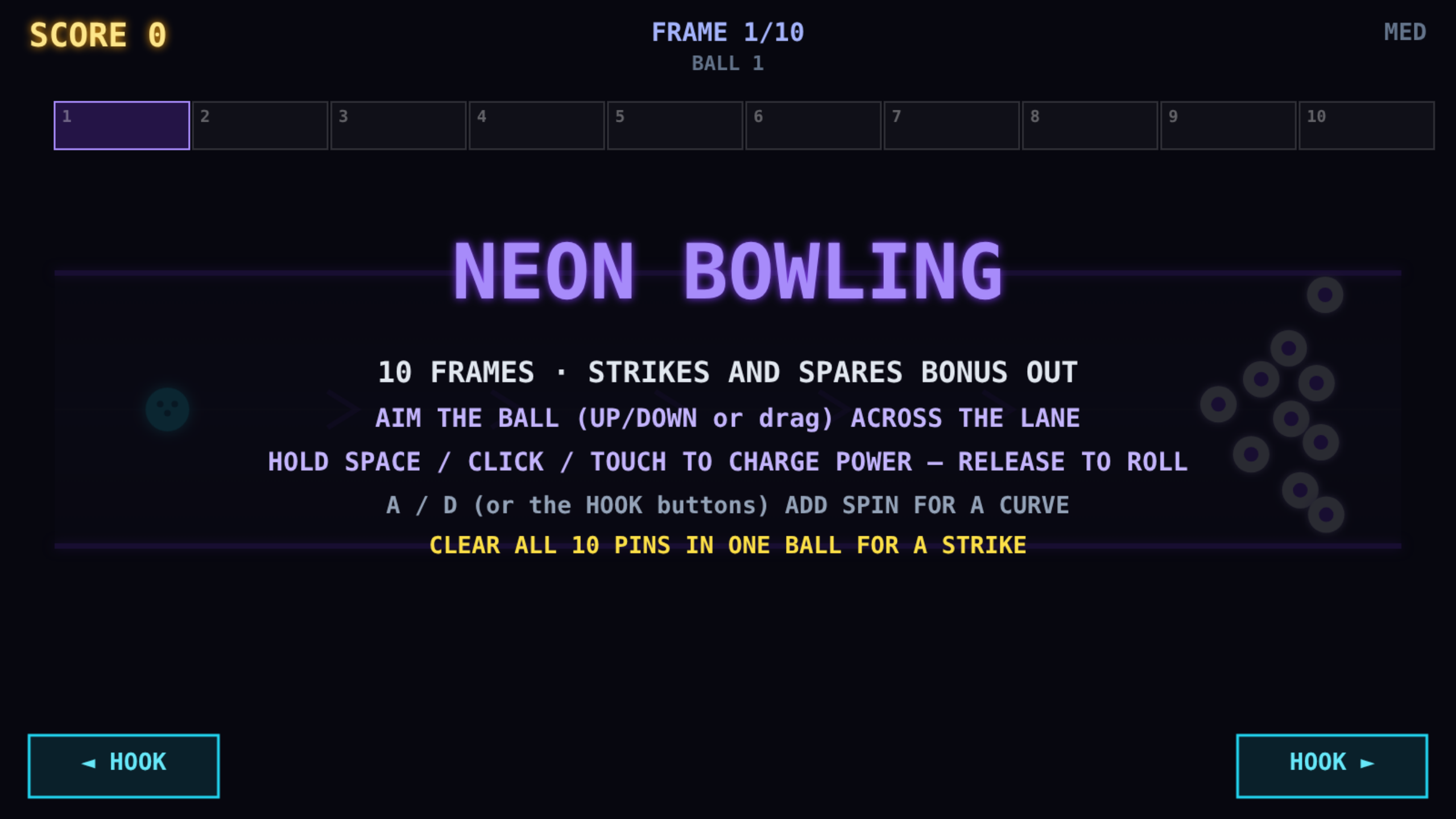 Neon Bowling screenshot