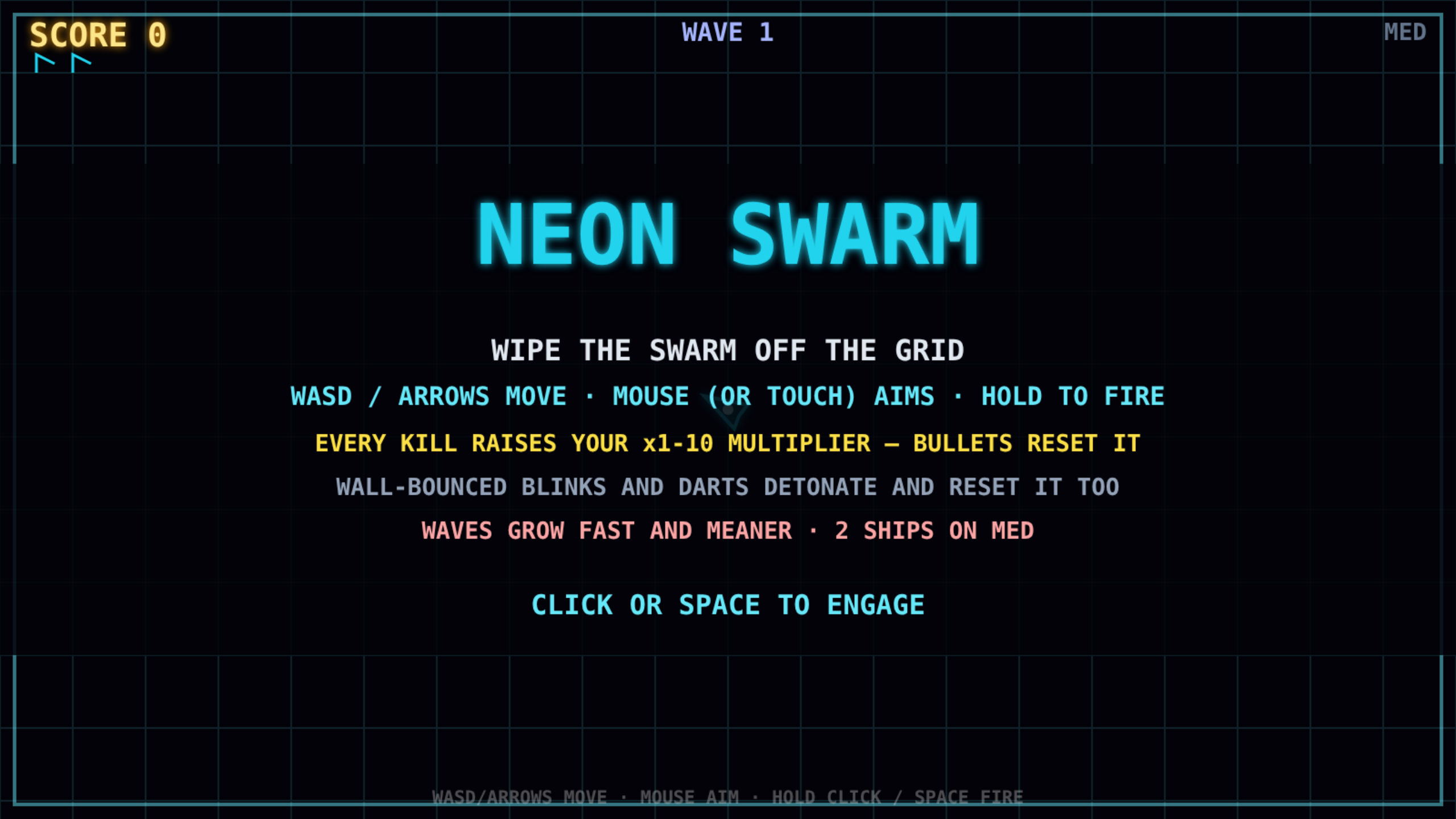 Neon Swarm screenshot